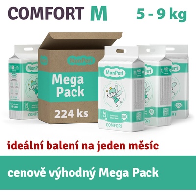 MonPeri Eco Comfort M 5-9 kg 4 x 224 ks