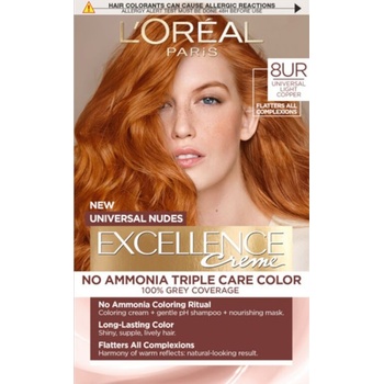 L'Oréal L'Oréal Еxcellence Безамонячна боя, 8UR Light Copper