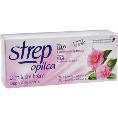 Opilca Strep depilační krém tělový olej z kamélií a vitamin E 100 ml