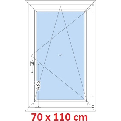 Soft Plastové okno 1100 x 700 mm otevíravé a sklopné Dub bahenní