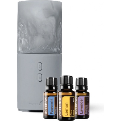 Young Living Viya Difuzer do auta 40 ml + DoTerra Trio Esenciálních olejů citrón + levandule + máta 3 x 5 ml