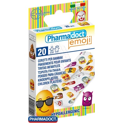 Pharmadoct Emoji detské náplasti 20 ks