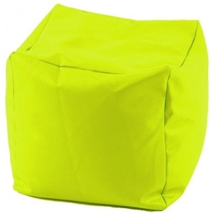 Pufrelax Пуф, 130л. , Табуретка Куб XL - Green neon, Перящ се калъф, Пълнеж от полистиролни перли