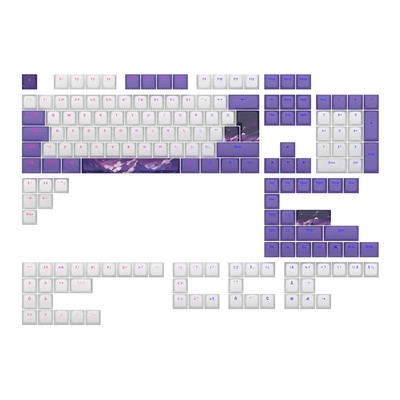 Dark project Капачки за механична клавиатура Dark Project - Violet Horizons PBT - ANSI & ISO (FSH-DP-KS177-DPUP1)