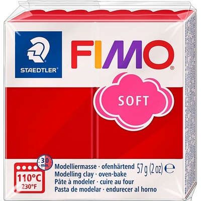 Staedtler Fimo Soft 57g vánoční červená