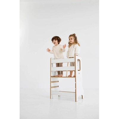 BabyWood Učiaca veža Kitchen Helper SLIM M double biela