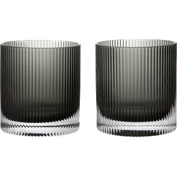 Ferm Living Ripple Tumbler Чаши, 250 ml, опушено сиво, 2 бр (1104270637)