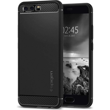 Spigen Rugged Armor Case - термополиуретанов кейс с най-висока степен на защита за Huawei P10 (черен-мат)