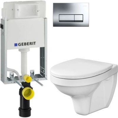 GEBERIT SET KOMBIFIX Basic tlačítko DELTA 51 CR WC CERSANIT DELFI + SEDÁTKO 110.100.00.1 51CR DE1