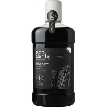 Ecodenta Čierna bieliaca ústna voda s čiernym uhlím 500 ml