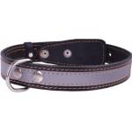 COLLAR Кожен рефлектиращ нашийник - 32 - 40см, 20мм - черен