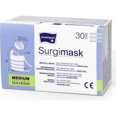 Matopat Chirurgická ústna maska Surgimask typ II 30 ks