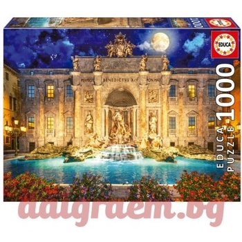 Educa Пъзел educa 19923 - 1000 части - Фонтанът Ди Треви, Рим (edu19923)