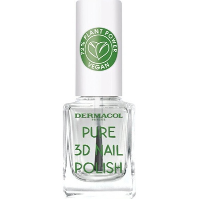Dermacol Prírodný lak na nechty Pure 3D (Nail Polish) 11 ml 01 Crystal Clear
