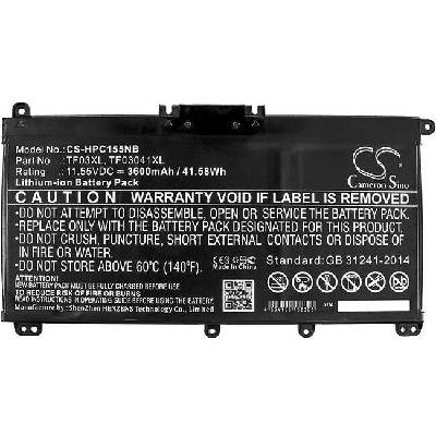 Батерия за лаптоп HP 14-bp002TU, PAVILION 15-CC709TX, Pavilion 15-CC007NT, TF03XL TPN-Q188 LiiON 11.55V 3600 mAh CAMERON SINO (CS-HPC155NB)
