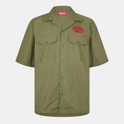Diesel Риза Diesel Men's Short-Sleeve Plain Shirt - Ivy Green