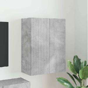 vidaXL TV стенен шкаф 59, 5 x 31 x 80 см Циментено сиво (892362)