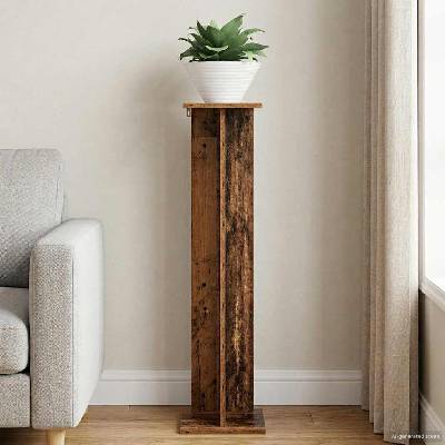 vidaXL Стойка за растения Старо дърво 25 x 25, 5 x 100, 5 см (899638)