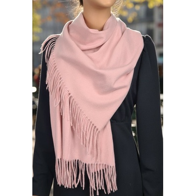 Classic Scarf růžová kašmírová šála