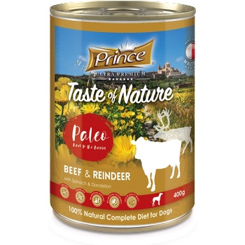 Image 1 of Petnutrition Консерва за кучета с телешко и еленско месо със спанак и глухарче TON PALEO BEEF REINDEER 400gr