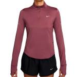 Nike Дамска тениска Nike Women's Swift Dri-Fit UV 1/2-Zip Running Top Running shirt - Pink Smoke / Reflective Silver (916-4765-0914)