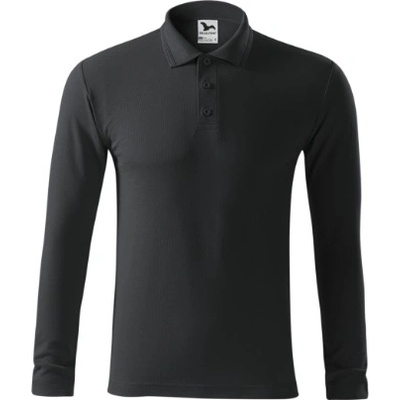 Malfini Pique Polo LS polokošela pánska ebony gray