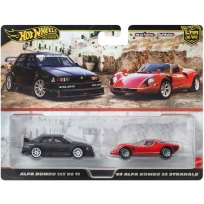 Mattel Hot Wheels Premium Culture Car 2-pack Alfa Romeo 155 V6 T1 & 33 Stradale
