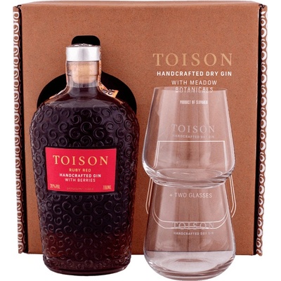 Toison Ruby Red 38% 0,7 l (darčekové balenie s 2 pohármi)