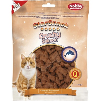 Nobby StarSnack Cat Crushy Salmon křupavé vankúšky s lososom 125 g