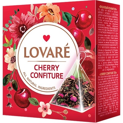 Lovaré Cherry Confiture černý zelený čaj 15 pyramid