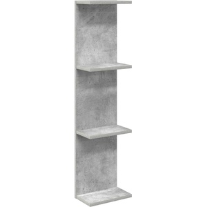 vidaXL Стенен рафт Бетонно сиво 22 x 15 x 100 см Инженерна дървесина (8012442)