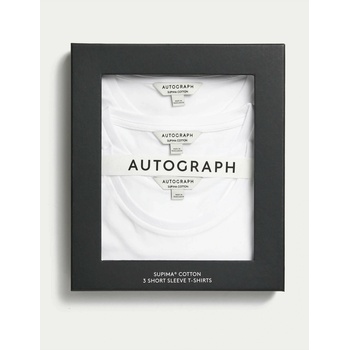 Marks & Spencer Тениска от чист Supima® памук, 3 бр. Marks & Spencer бяла Marks & Spencer | Byal | МЪЖЕ | S REG