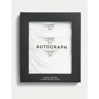 Marks & Spencer Тениска от чист Supima® памук, 3 бр. Marks & Spencer бяла Marks & Spencer | Byal | МЪЖЕ | S REG