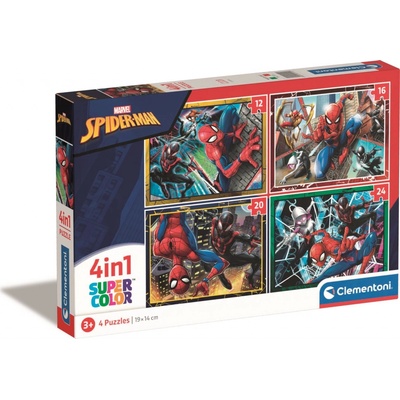 Clementoni Spiderman 4v1 12+16+20+24 dielov