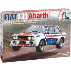 Italeri Italeri: Модел на автомобил Fiat 131 Abarth, победител в ралито „Сан Ремо през 1977 г. , мащаб 1: 24