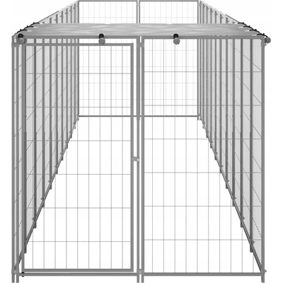 VidaXL Kotec ocel prášková střední pes 110 x 440 x 110 cm