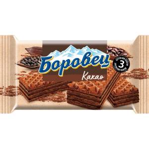 Боровец Обикновени вафли Какао 3бр 33гр