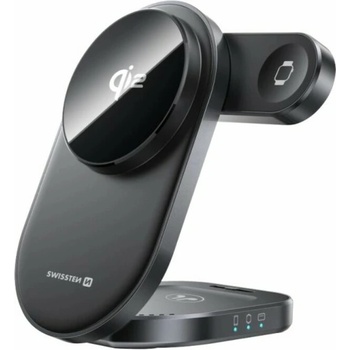 Swissten 3v1 Skladacia bezdrôtová nabíjačka QI2, MagSafe 14546152