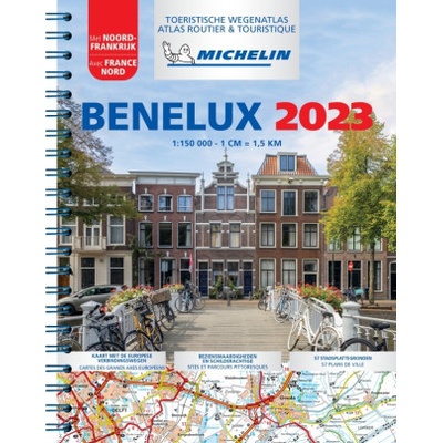 Benelux 2023 - Atlas Routier et Touristique A4-Spirale