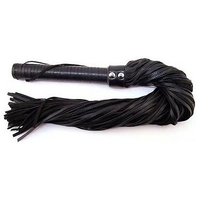 ROUGE Long Leather Flogger Black