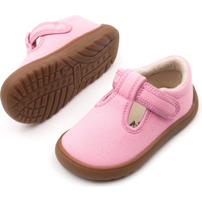 Protetika dievčenské Barefoot papuče KIRBY OLD PINK staroružová