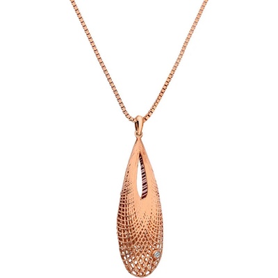 Hot Diamonds Nadčasový bronzový náhrdelník s diamantom quest DP832