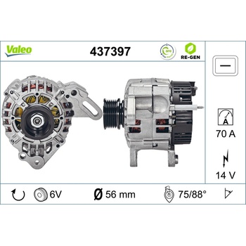 VALEO Alternátor 437397
