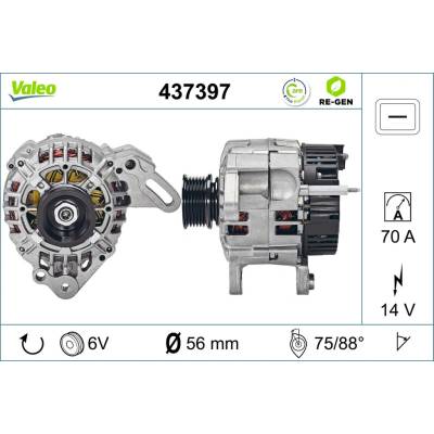 VALEO Alternátor 437397