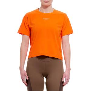 PEPPERMINT Дамска фланелка с къс ръкав за колоездене PEPPERMINT Women's Backroads Crop Tee Cycling jersey - Chili (156-2779-0113)