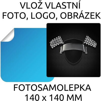 foto samolepka velikosti 140x140 mm.