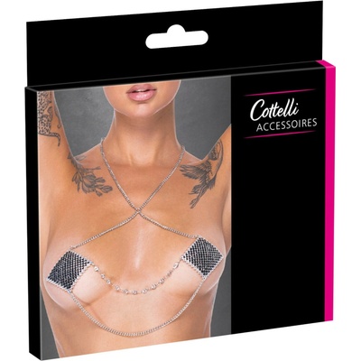 Cottelli Nipple Stickers Square 0781932 Shiny Silver Gems