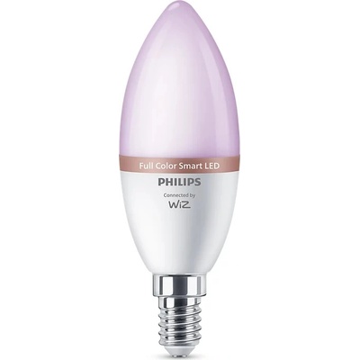 Philips Смарт крушка Philips - C37, 4.9W, E14, RGB, бяла (871951437240500)