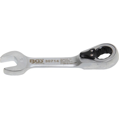 BGS Technic Račňový očkoplochý kľúč krátky prepínateľný 14 mm BGS 30714