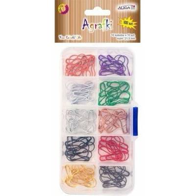 ALIGA spínací špendlík AGR-0927 100ks MIX barev